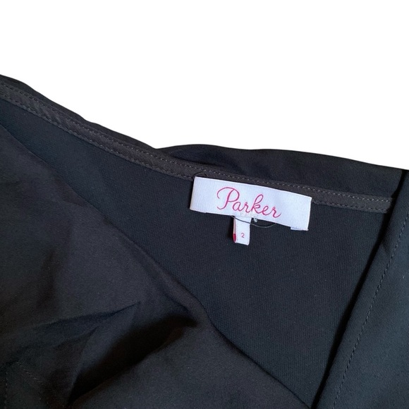 Parker Addison Black One-Sleeve Asymmetrical Jumpsuit Size 2 - Picture 10 of 15